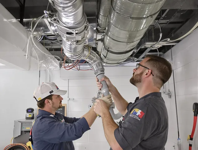 Fairhaven Air Duct Cleaning technician performing thorough AC duct cleaning in Fairhaven