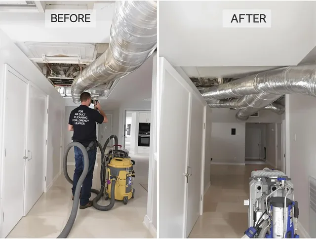 Fairhaven Air Duct Cleaning professional performing thorough air duct cleaning in Fairhaven
