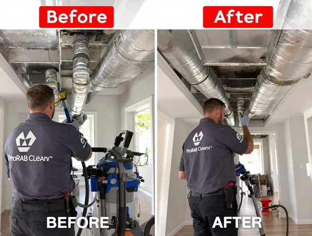 Fairhaven Air Duct Cleaning expert performing thorough residential duct cleaning in a Fairhaven home